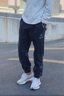 头号青年工装裤子男秋冬季加绒宽松胖子运动加大码男装休闲裤男款 黑 6XL 实拍图