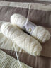 衣织都绣松鼠绒亮丝线金丝绒棒针中粗手工diy编织宝宝帽子围巾外套毛线团 01白色 实拍图