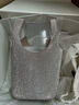 Hxxxxs原创满钻菜篮子女包手拎包闪钻水桶包手提包大容量新年礼物送女友 斑鸠灰 实拍图