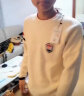 半大不小（bandabuxiao）男生秋冬季针织衫青少年羊毛衣高中生初中学生毛衣孩子保暖毛线衣 杏白 180（适合172-178CM身高） 晒单实拍图