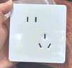 德力西（DELIXI） 开关插座面板CD827s 白色无框大板86型墙壁开关电源面板插座套餐 二开单控开关 实拍图