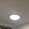 客厅灯LED吸顶灯 卧室灯 灯具照明 遥控方灯圆灯 客卧套餐 现代简约 时尚薄款 节能灯 薄圆60CM无极+遥控 48W(15-22平方) 白色边框 实拍图