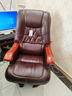 满誉老板椅子商务大班椅家用真皮办公电脑座椅靠背可躺升降总裁旋转椅 10轮咖啡色-精选牛皮 实木脚 实拍图