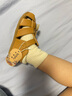 卡特兔儿童凉鞋男童夏季童鞋宝宝学步鞋幼儿凉鞋女宝公主鞋婴童洞洞鞋子 棕色（有吊坠） 23 内长14.0cm 脚长13.0-13.5 实拍图