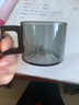 贞喜气玻璃小茶杯6个套装待客茶杯带把手防烫品茗杯家用功夫茶杯小杯子 灰色110ml6只 实拍图