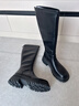 ZHR长靴女冬加绒保暖不过膝女靴厚底增高显瘦百搭女靴  黑色 37 实拍图