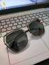 海俪恩墨镜女防紫外线防晒偏光太阳镜大脸显瘦开车高级驾驶镜N6621 N26P亮黑框+灰色片（偏光） 实拍图