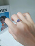 IL&CO尤珂生日礼物「云卷织梦」18K金蓝宝石钻石戒指菱形送老婆礼物 11号 晒单实拍图