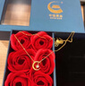 中国黄金（CHINA GOLD） 黄金项链女款999足金套链星月之恋托帕石吊坠生日礼物送女友老婆 约3.10-3.20g+玫瑰礼盒 实拍图