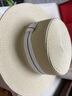 撞青春防晒遮阳帽草帽女春夏季草编欧美法式时尚平顶礼帽沙滩百搭太阳帽 米色 均码（55-60cm） 实拍图