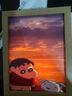 沐瑾蜡笔小新灯光画卡通周边发光摆件装饰画动漫素描小夜灯送女生礼品 蜡笔小新-1【三色变光】 单画芯 无相框不发光【小号】 实拍图