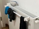 天地鱼插挂式暖气片晾衣架毛巾杆烤衣杆钢板式专用供暖多功能烘衣服挂架 双杆【50cm】免安装 实拍图