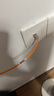 PANDUIT 泛达超六类细网线CAT6A类跳线家用电脑宽带POE监控万兆高速成品线 赤茶橘 0.5米 实拍图