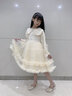 安妮优儿女童连衣裙秋装女宝宝2025新款儿童秋季裙子小女孩洋气公主裙秋款 香槟色 160 实拍图