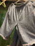 红豆居家（Hodohome）红豆春夏新品全棉情侣AAA级抑菌短袖睡衣时尚简约家居服套装 远山蓝331 XL 175/96A 实拍图