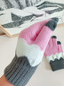 慕衣宾士韩版情侣毛线手套男冬季加厚加绒保暖手套女冬天五指触屏手套骑行学生可爱防寒手套 粉色 均码（男女通用） 实拍图