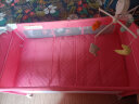 Brotish婴儿床可折叠多功能床宝宝摇床便携式高度可调新生儿床边床 粉色+尿布台+置物架+音乐铃+遥杆 实拍图