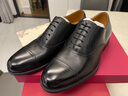 THOM WILLS三接头皮鞋男真皮商务正装鞋手工牛津鞋英伦皮鞋男新郎婚鞋男冬季 黑色小牛B7171 43 /8.5码 实拍图