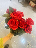 黛莉森仿真玫瑰花假花婚礼装饰花摆设客厅餐厅永生花摆件生日礼物送女友 10枝玫瑰-红色 实拍图