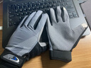 慕熙威尔 骑行手套男女全指薄款夏季户外运动登山旅行防晒山地车骑行防晒防滑摩托车手套钓鱼手套 灰色 L大码 实拍图