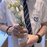 南笙范dk制服高中男女刺绣白衬衫短袖毕业照领带班服学生团体jk学院风 Q28衬衫【含领带】 M （适合90-115斤） 实拍图