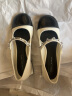 CHARLES&KEITH优雅拼色粗跟玛丽珍鞋子女鞋CK1-60580265 White白色 36 实拍图