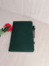 法拉蒙 a5硬壳皮面笔记本本子带笔插位学生考研日记本商务办公会议记录记事本可定制 绿色 实拍图