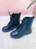 九寸阳光 马丁靴女英伦风百搭秋冬单靴ins潮2025新款靴子春季厚底增高短靴 英伦风马丁靴黑亚皮【37码】 实拍图