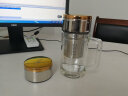 ORTOR玻璃杯过滤茶杯带盖手柄男士办公泡茶水杯大容量杯礼物订 黄金色盖手柄杯 实拍图