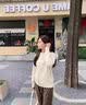品彩（PinCai）针织衫女波浪领花边减龄毛衣优雅纯色内搭套头上衣P144Z9005 实拍图