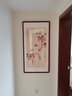 玩易 张大千柿柿如意走廊过道新中式玄关装饰画竖版山水壁画客厅挂画 事事如意 63*123cm（卡纸精裱，红木色框） 实拍图