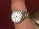 佰镀时表大数字全钢带男表女士手表 进口机芯石英表 星期日历中老年人表 无历钢带白盘(男款） 实拍图