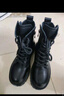 达芙妮黑色马丁靴女2025秋冬厚款户外旅游经典穿搭配裙子厚底英伦风短靴 黑色-8孔【秋冬加绒款】 36 实拍图