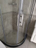 箭牌（ARROW）淋浴房玻璃隔断干湿分离浴屏家用弧扇形不锈钢卫生间玻璃门沐浴房 900*900 不锈钢【1599】现货 晒单实拍图