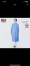 无印良品（MUJI）女式 麻水洗长袖衬衫连衣裙 女装长款裙子早秋汉麻衬衫裙BC2JKA4S 蓝色条纹 XL165/92A 实拍图