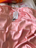 希诗歌 睡衣女春夏季薄款冰丝女士睡衣家居服套装 A系-夕阳红 XL（建议120-135斤） 晒单实拍图