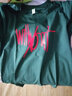 红粉宣言夏季新款高含棉宽松短袖t恤女上衣体恤衫 墨绿色 S(85-110斤) 实拍图