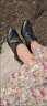 卡帝乐鳄鱼（CARTELO）牛皮镂空皮鞋女鞋新款春夏季中跟网纱透气妈妈凉鞋粗跟防滑高跟鞋 黑色 38 晒单实拍图
