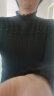 玛丝迪思洋气蕾丝拼接半高领套头毛衣女士秋冬纯色钉珠针织衫修身打底上衣 黑色 均码【弹性80-135斤】 晒单实拍图