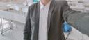 春秋季黑色西装套装伴郎服男西服兄弟团衣服结婚礼服正装高中大学 (黑西装+白衬衫+西裤+领带) XL (121-135斤) 实拍图