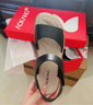 奥康官方女鞋 妈妈鞋夏季新款牛皮百搭舒适平底一字带凉鞋女 黑色1224821023 36 实拍图