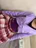艾舞戈儿童舞蹈服练功服上衣女童秋冬加绒加厚扭花披肩外套宝宝跳舞服装 紫罗兰 XL (身高135-145cm) 实拍图