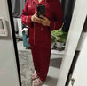 浪莎本命年睡衣女秋冬马年情侣家居服红色套装 结婚礼物男款喜送礼 纯红礼盒装（长袖长裤） L 女-适合体重110-130斤 实拍图