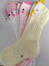 boxbaby婴儿袜子夏季宝宝长筒袜棉质男女童卡通中筒袜儿童网眼袜子防蚊袜 透气三条装（白+粉+黄） M码（1-3岁） 实拍图
