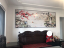 2025新款家和万事兴客厅装饰画沙发背景墙壁画字画山水画大气挂画 家和万事兴客厅挂画 油画布140*60CM+黑框 实拍图
