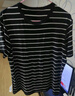森马（Semir）短袖T恤男夏季时尚经典条纹圆领上衣日常简约装修身 黑白色调00391 175/92A/L 实拍图
