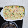 TENGTOO 烤盘烤箱用焗饭盘陶瓷北欧日式烘焙手柄彩色耐高温点心盘西餐盘 绿色石纹渐变烤盘 23cm 实拍图
