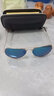 帕杰斯(PAR JUST) 男女情侣款偏光太阳镜司机镜驾驶户外开车墨镜 金框蓝色膜 偏光镜 实拍图
