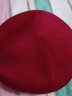 Fangchi 大头帽子女贝雷帽女大头围夏季透气薄款复古针织画家帽韩版ins潮 DYM-604酒红色 M(56-58cm) 晒单实拍图