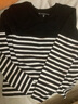 佐丹奴T恤女纯棉条纹海军风海魂衫开叉下摆圆领长袖t恤女13322802 实拍图